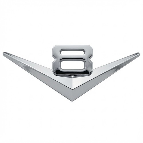 Pkw metall aufkleber chrome - v8,